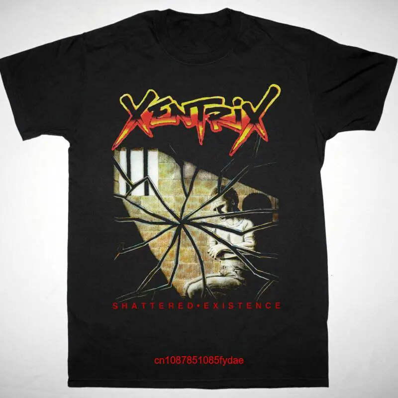 Vtg XENTRIX осколченное существование хлопковая черная Мужская футболка всех размеров с длинным или коротким рукавом