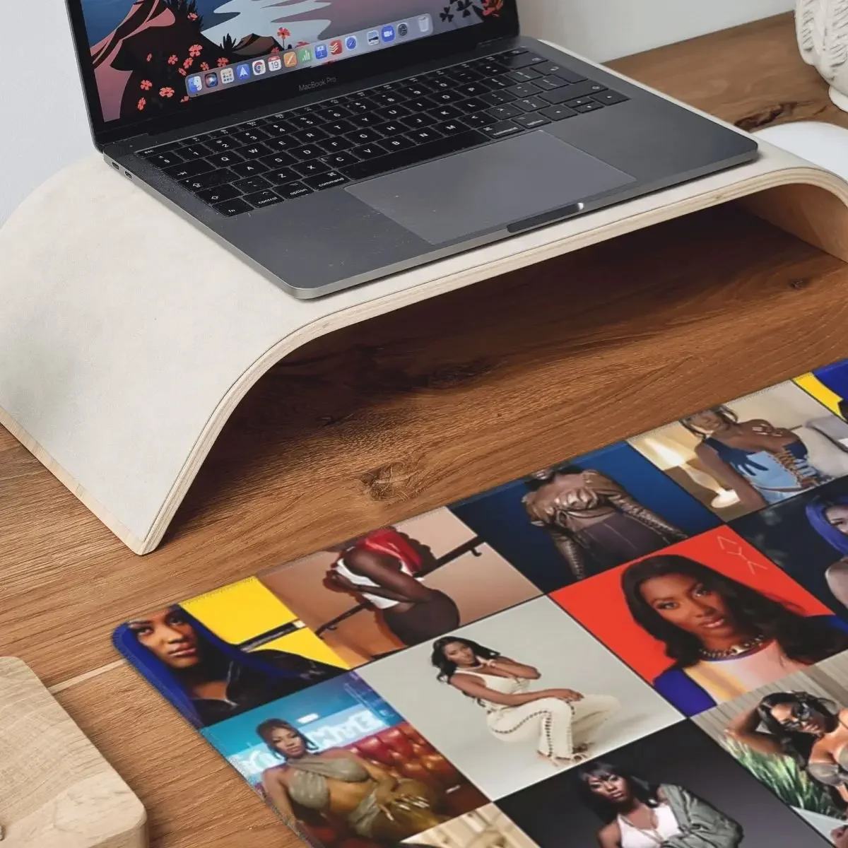 Aya Nakamura Photo Collage Large Mouse Pad Computer Keyboard Mouse Mat Gamer PC Laptop Desk Mat Office Accessories Table Mats