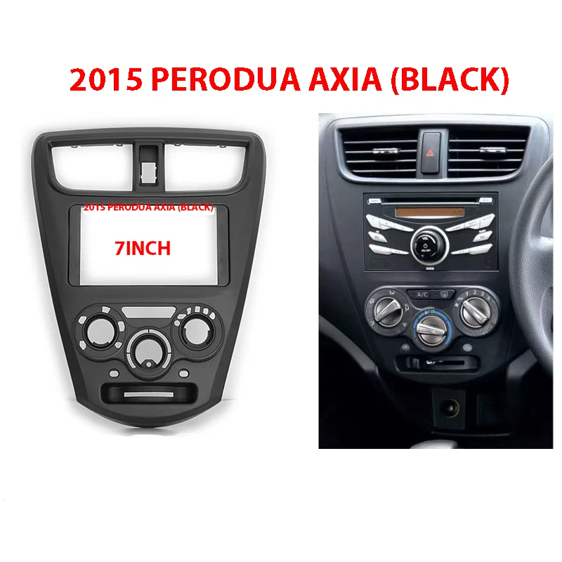 7INCH 2 Din Car Frame Fascia Adapter For Perodua Axia 2015  Android Radio Dash Fitting Panel Kit