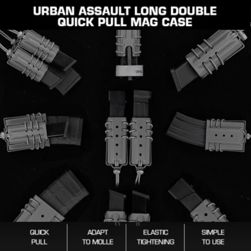 

Dual extension function quick release sleeve - elastic fixation and MOLLE compatible design