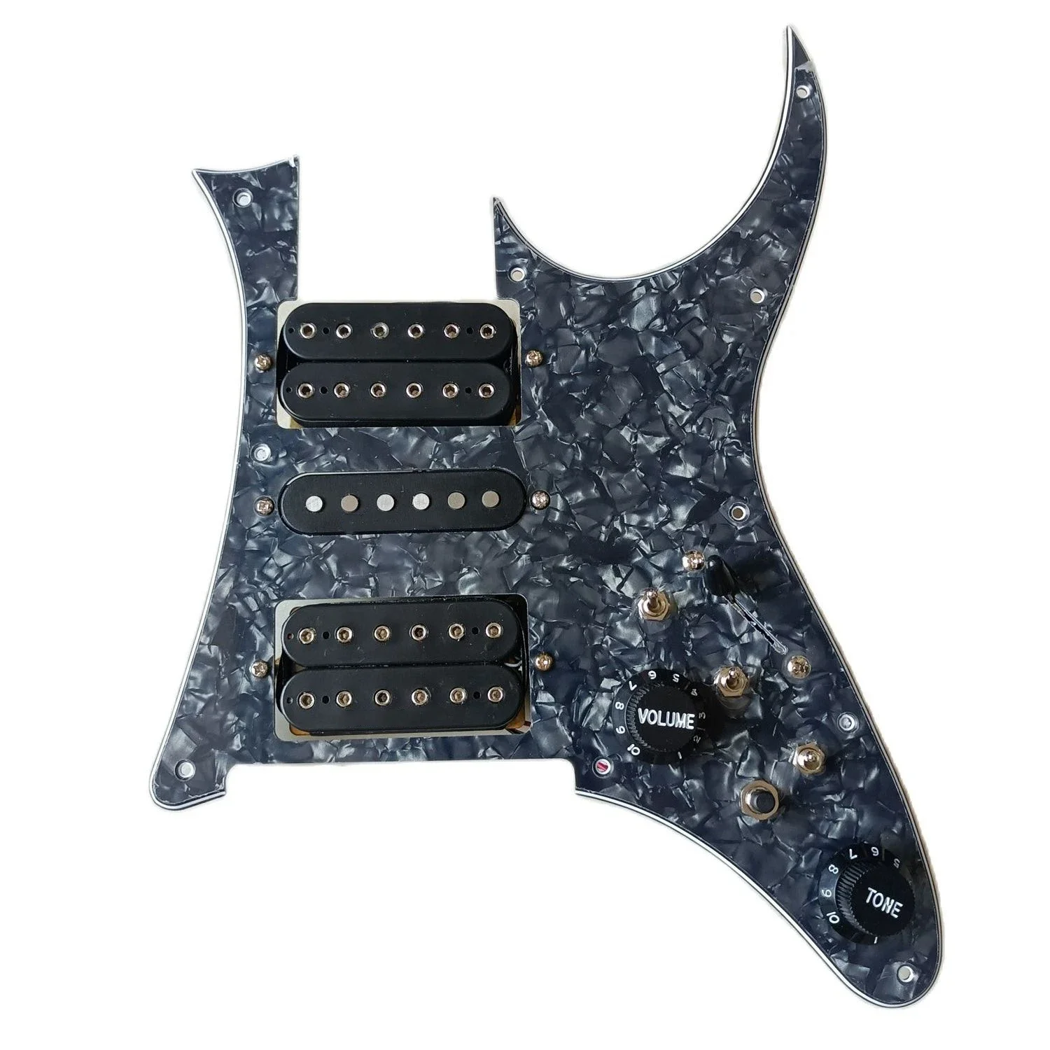 

Upgrade Prewired HSH Pickguard Loaded Black Alnico V Pickup Set Multifunction 7 Way Switch for Electric Guitar