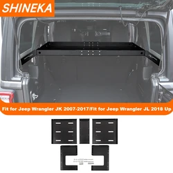 SHINEKA Rear Racks for Jeep Wrangler JK JL 2007-2023 Trunk Storage Rack Luggage Shelf 4 Door Multifunction Organizer Accessories