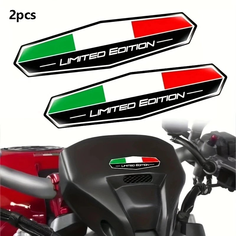 2PCS Italy Flag Sticker 3D Emblem Badge Decoration Car Accessories Italian for Motobike Car Bike Truck