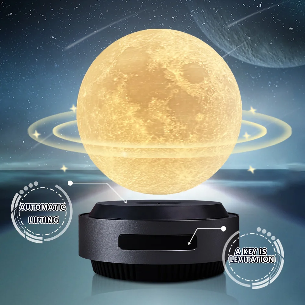 HCNT Factory Price Levitating Moon Lamp Magnetic Automatic Lifting Birthday Gift High Technology