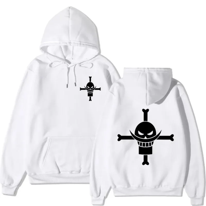 One piece white beard Hoodie animation printed coat anime autumn and Winter Fleece men's women's