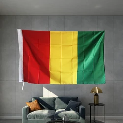 Guinea Africa National Flag All Over The World Printed Flag Polyester Shaft Cover Brass Grommets Design Outdoor Advertising