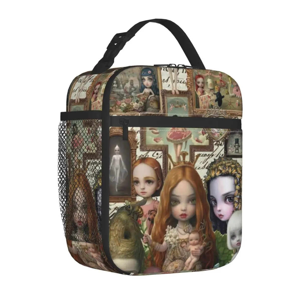 Mark Ryden Doll Insulated Lunch Bag Large Reusable Cooler Bag Tote Lunch Box Work Outdoor Girl Boy