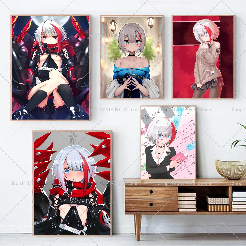 Azur Lane Admiral Graf Spee Poster Paper Print Home Bedroom Entrance Bar Cafe Art Painting Decoration