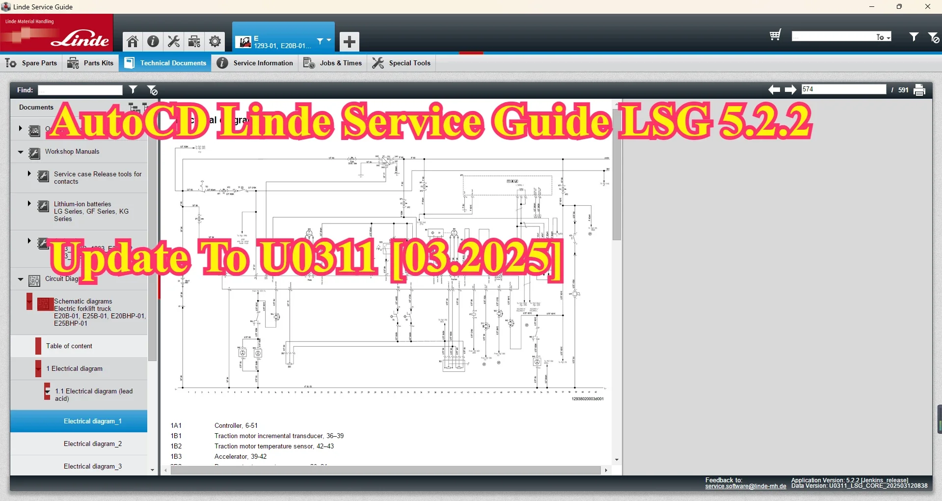 AutoCD Linde Service Guide LSG 5.2.2 Update To U0310 [02.2025]