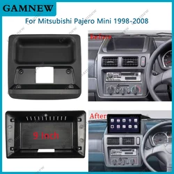 9 Inch Car Frame Fascia Adapter For Mitsubishi Pajero Mini 1998-2008 Android Radio Dash Fitting Panel Kit