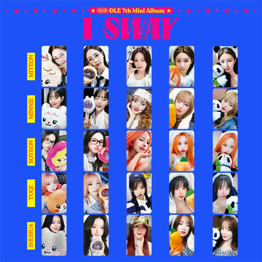 5Pcs/Set (G)I-DLE I SWAY Album MS Ver Selfie Photocards YUQI Shuhua Miyeon Soyeon MINNIE Cute Lomo Cards Fans Collect Postcards