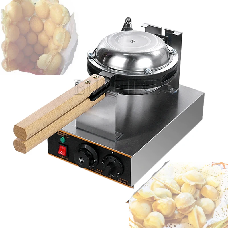 Electric Chinese Egg Bubble Waffle Maker Eggettes Puff Cake Iron HongKong Egg Muffin Machine Oven Non-stick Plate