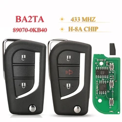 Jingyuqin BA2TA Chiave A Distanza Intelligente Per Auto 433MHz 8A Per Toyota Vios Hilux RAV4 Yaris 2015+ Fob 89070-0KB40 TOKAI RIKA H1-3689 TOY48