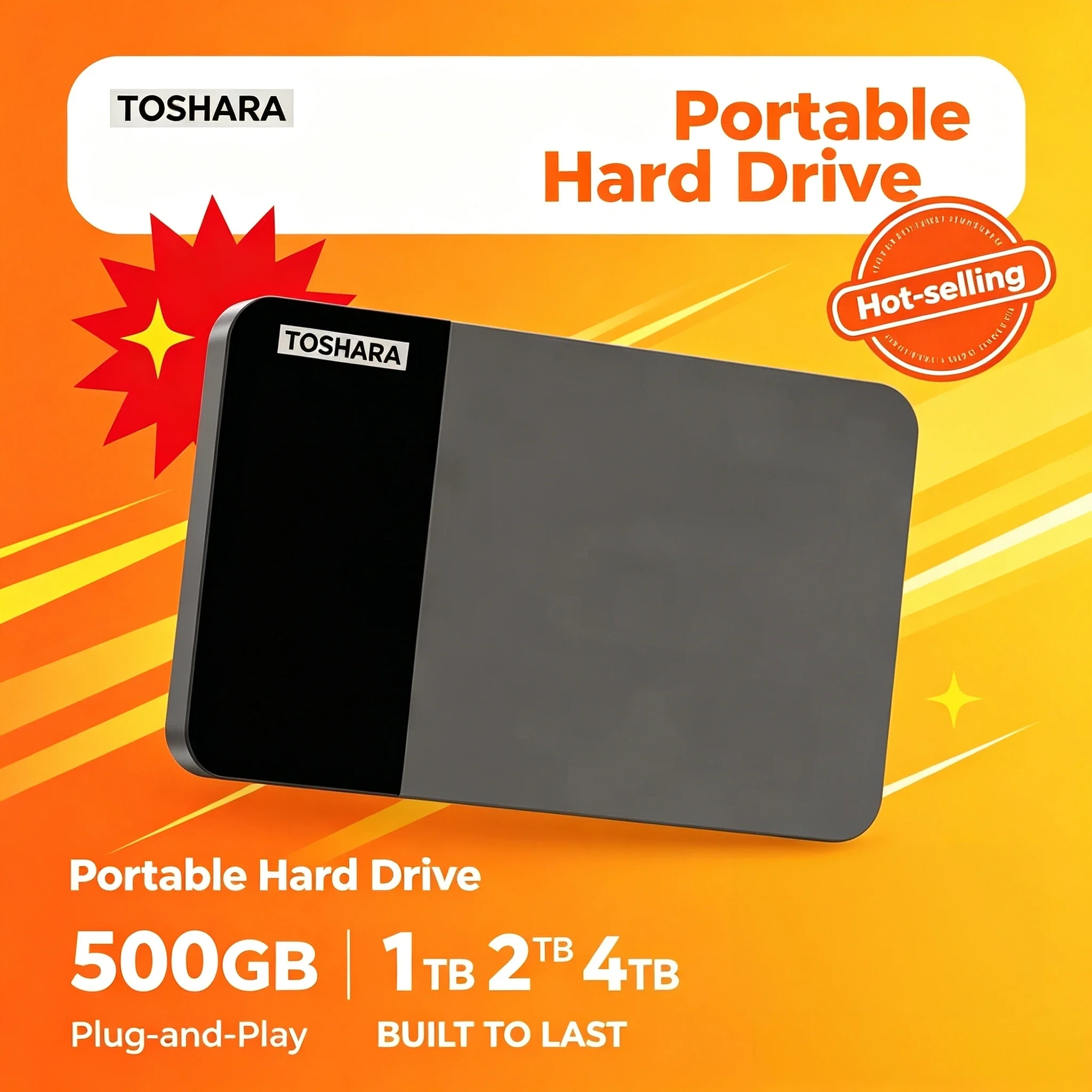 2.5 Inch Portable External HDD TOSHARA B3 Canvio Ready USB3.0 1TB 2TB 4TB Hard Disk Laptop Mac Android Pro Max HD V30