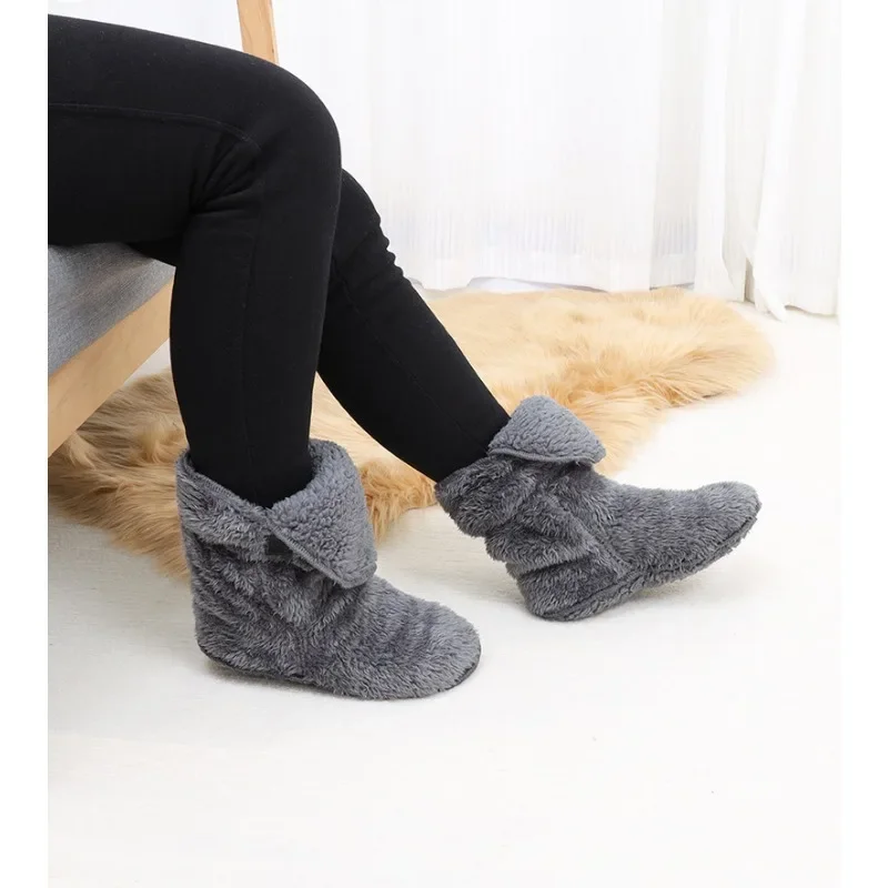 Chaussettes de sol chauffantes pour hommes et femmes, chaussettes longues, tapis épaissi, adaptées à la propordu pied fracturé, résistant au froid, automne, hiver