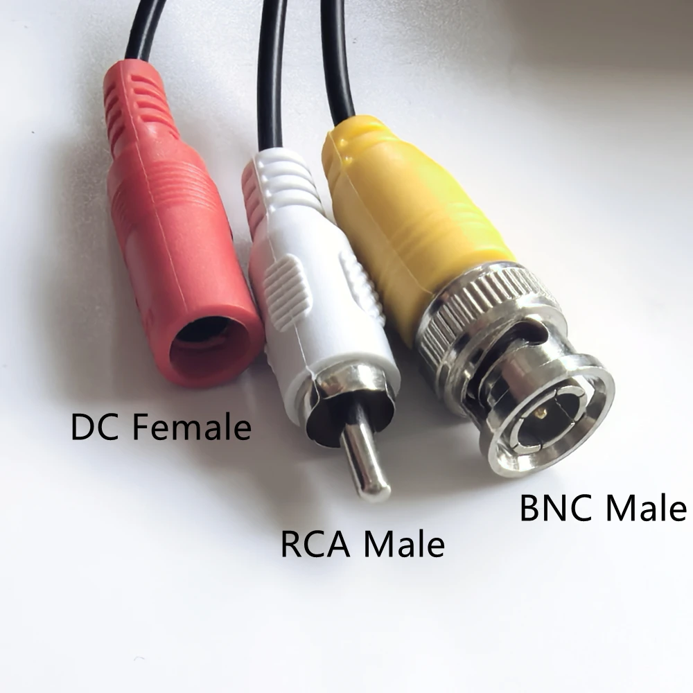 5M/10M/15M/20M BNC+RCA+DC Connector 3 in 1 Cable Power Video Audio Extension Cable Wire for CCTV Security Camera System