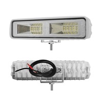 2pcs High Power Car LED Work Light Bar Single Row 6 Inch 16 Lights 48W Daytime Driving Modified Auxiliary Spotlight White Light
