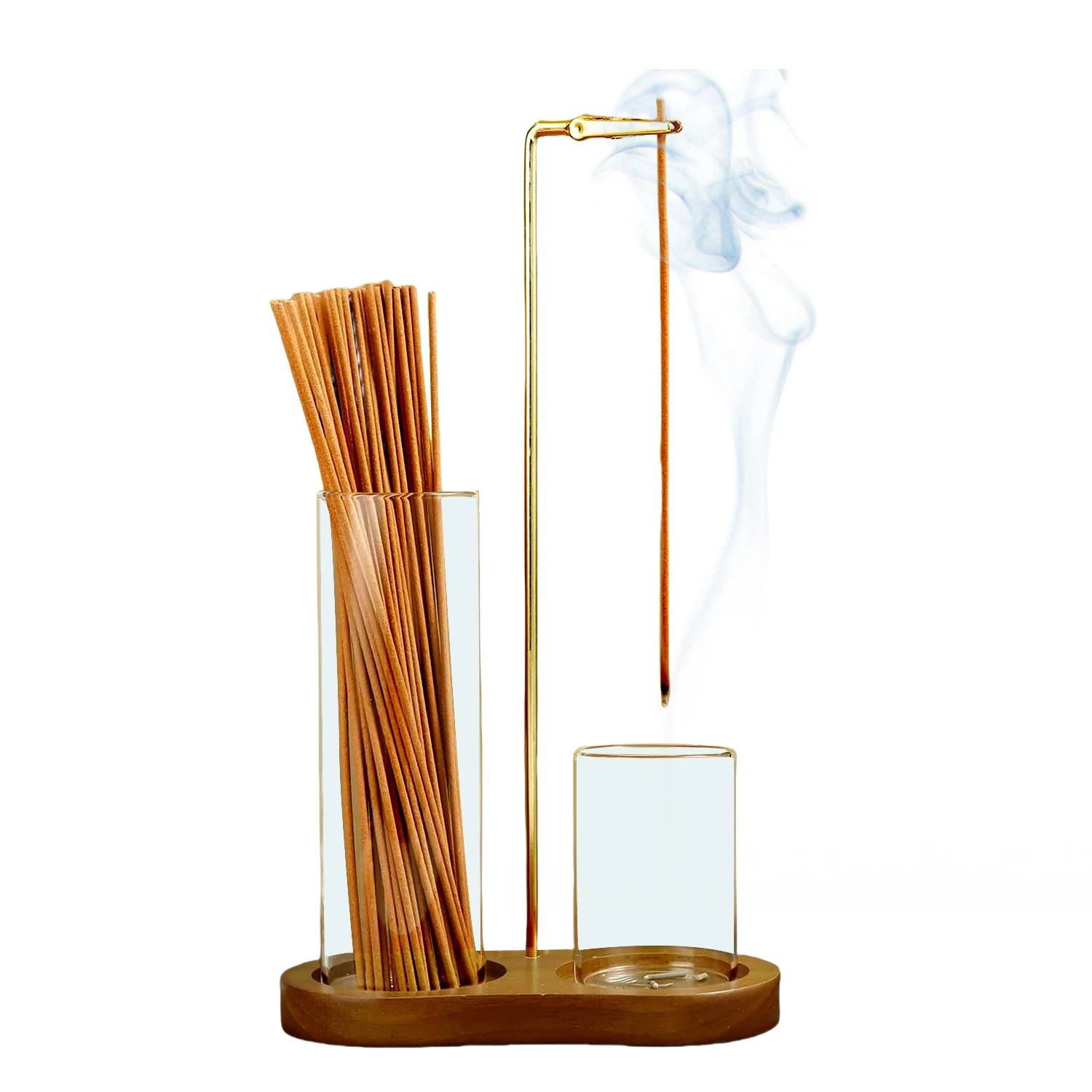 Two-in-One Aromatherapy Holder for meditation and yoga - Smoke-Free Burning Incense Sticks