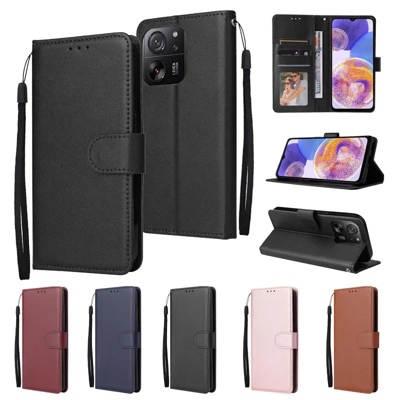 Luxury Flip Leather Case For Xiaomi 13T 12T 11T Pro 12X 11 Lite Poco X6 C65 X5 M4 X4 F4 C40 F3 Pro Wallet cover