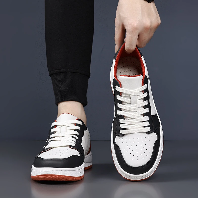 

Новые модные кроссовки из натуральной кожи (первый слой воловьей кожи) – универсальные спортивные кеды с низким верхом, дышащие, повседневные, для мужчин