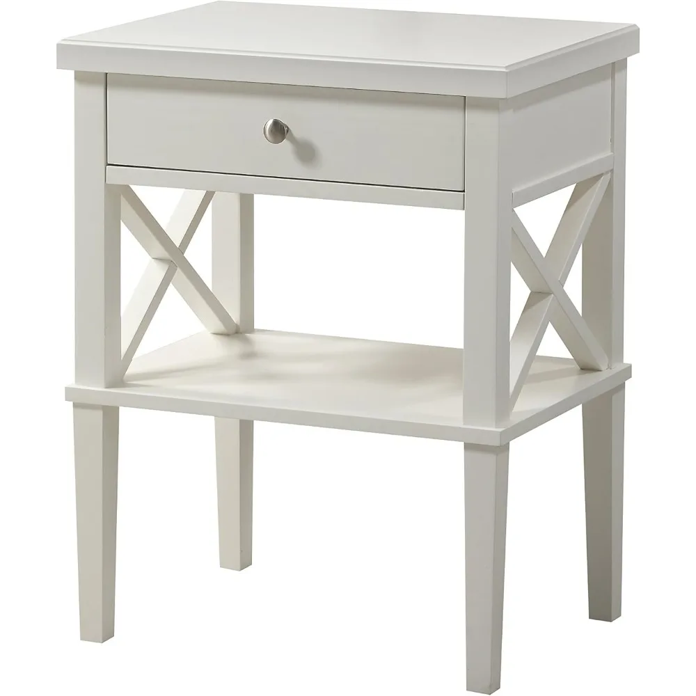 

bedside table, pure white