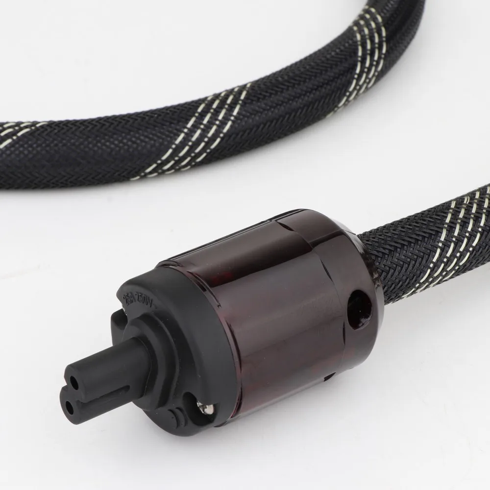 Preffair HIFI OFC Copper EU/US/AU Przewód zasilający Audiophile Cord Wtyczka zasilająca z rysunkiem 8 IEC C7 IEC Kabel zasilający
