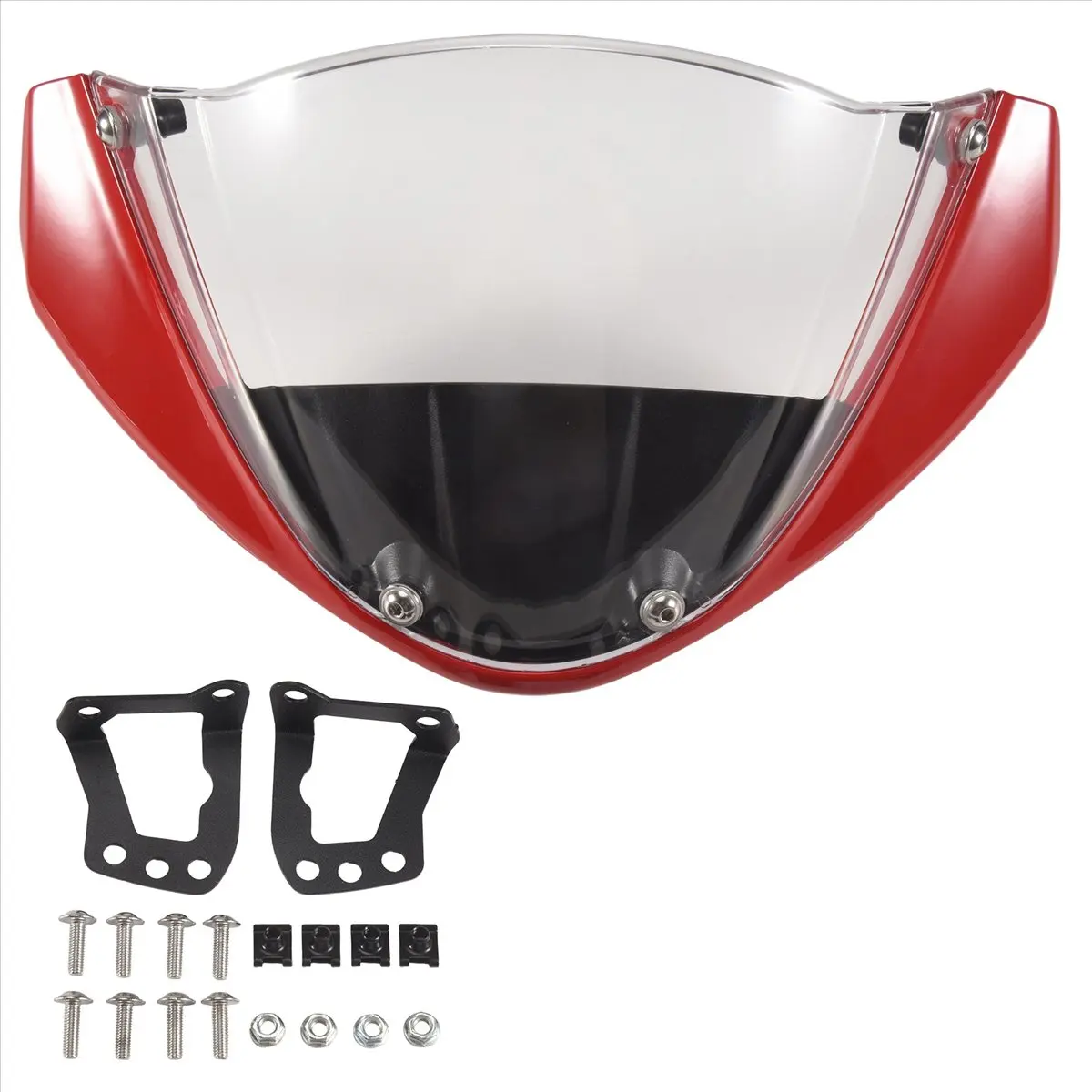 Compatible Motorcycle Windshield Head Cover Windshield Fairing for 696 795 796 M1100, Red