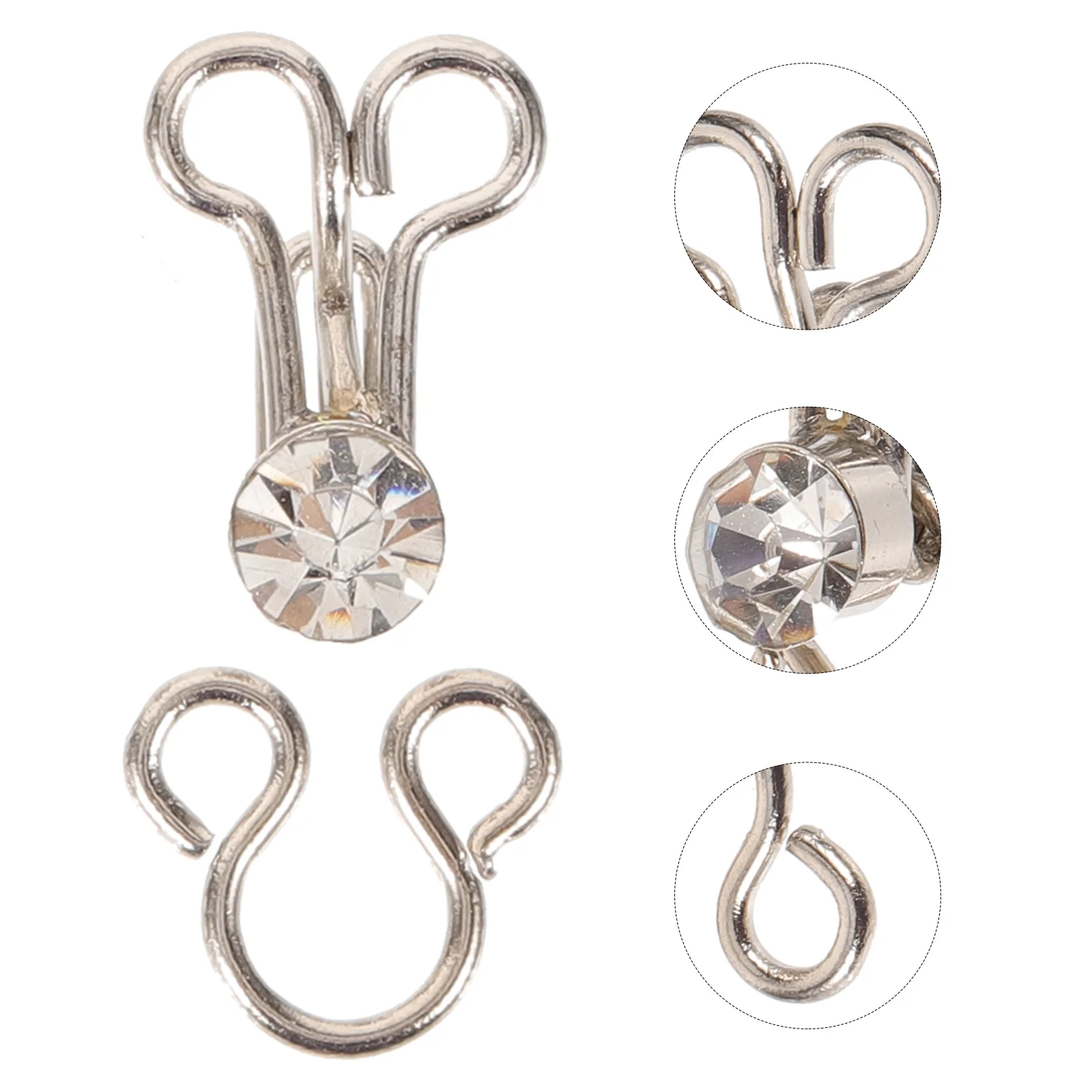 

20Pcs Sewing Hook Eyes Invisible Closure for Bra Dress Skirt Pants Clothing Repair Sewing Hook