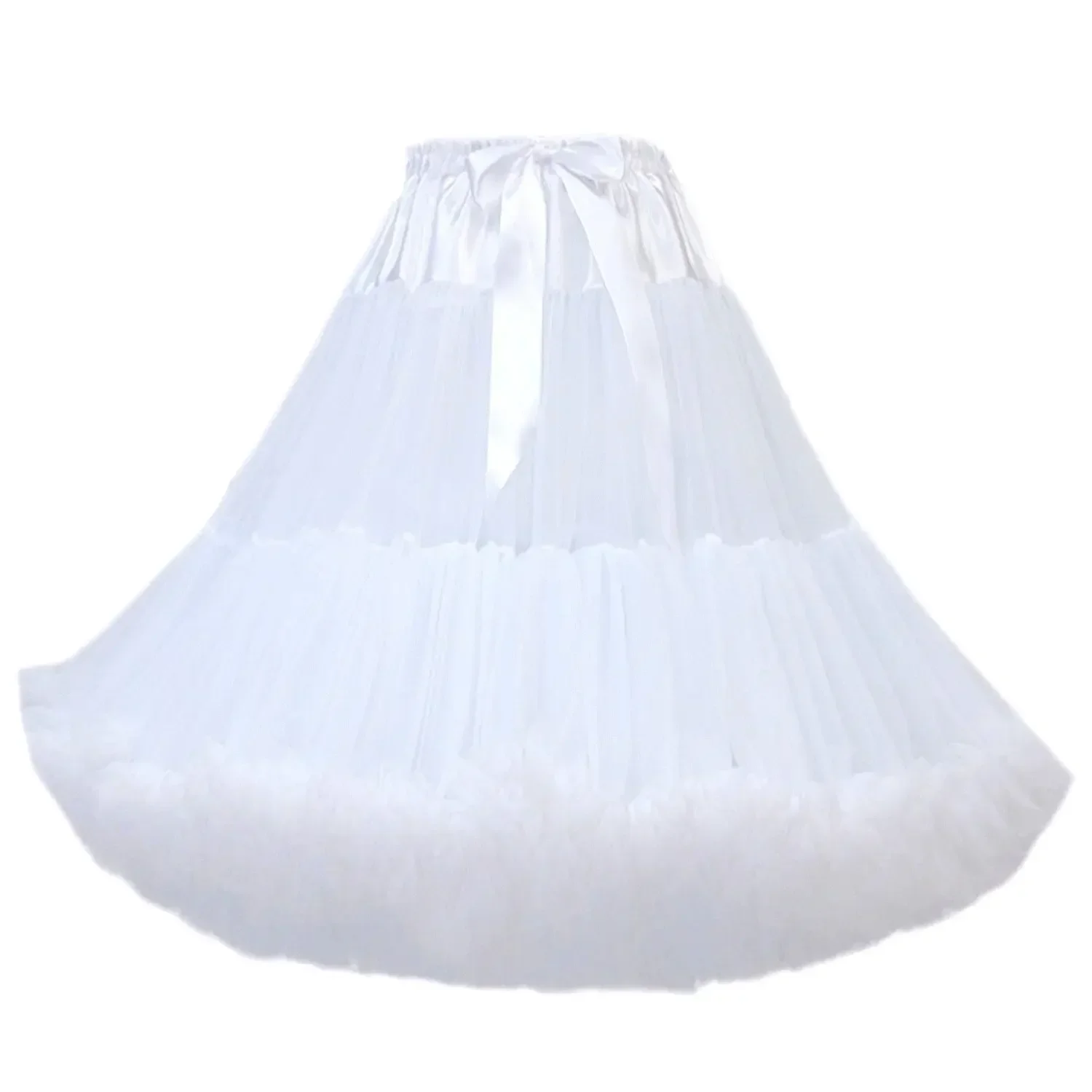 Top Sale Women's 50s Soft Puffy Tutu Ballet Costume Tulle Underskirts Knee Length Petticoat Skirt for Women