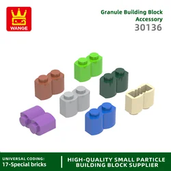 Wange 80Pcs/lot 30136 S Shape 2 Holes Building Blocks MOC Wall Accessories Compatible With Bricks Children Toys Gift Box