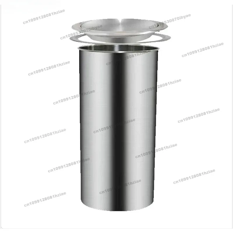 

Встроенная крышка бака для мусора на столешнице из нержавеющей стали, круглая корзина для хранения в ванной комнате из розового золота, кухонные острова, пищевые отходы