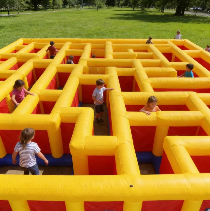 Commercial PVC Inflatable Maze - Kids Outdoor Games For Party review and price