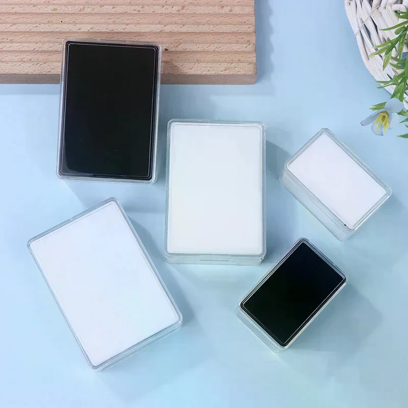 Transparent Diamond Jewelry Display Box With Foam Pad Bare Stone Gem Storage Container Case Glass Beads Organizer Packaging Box