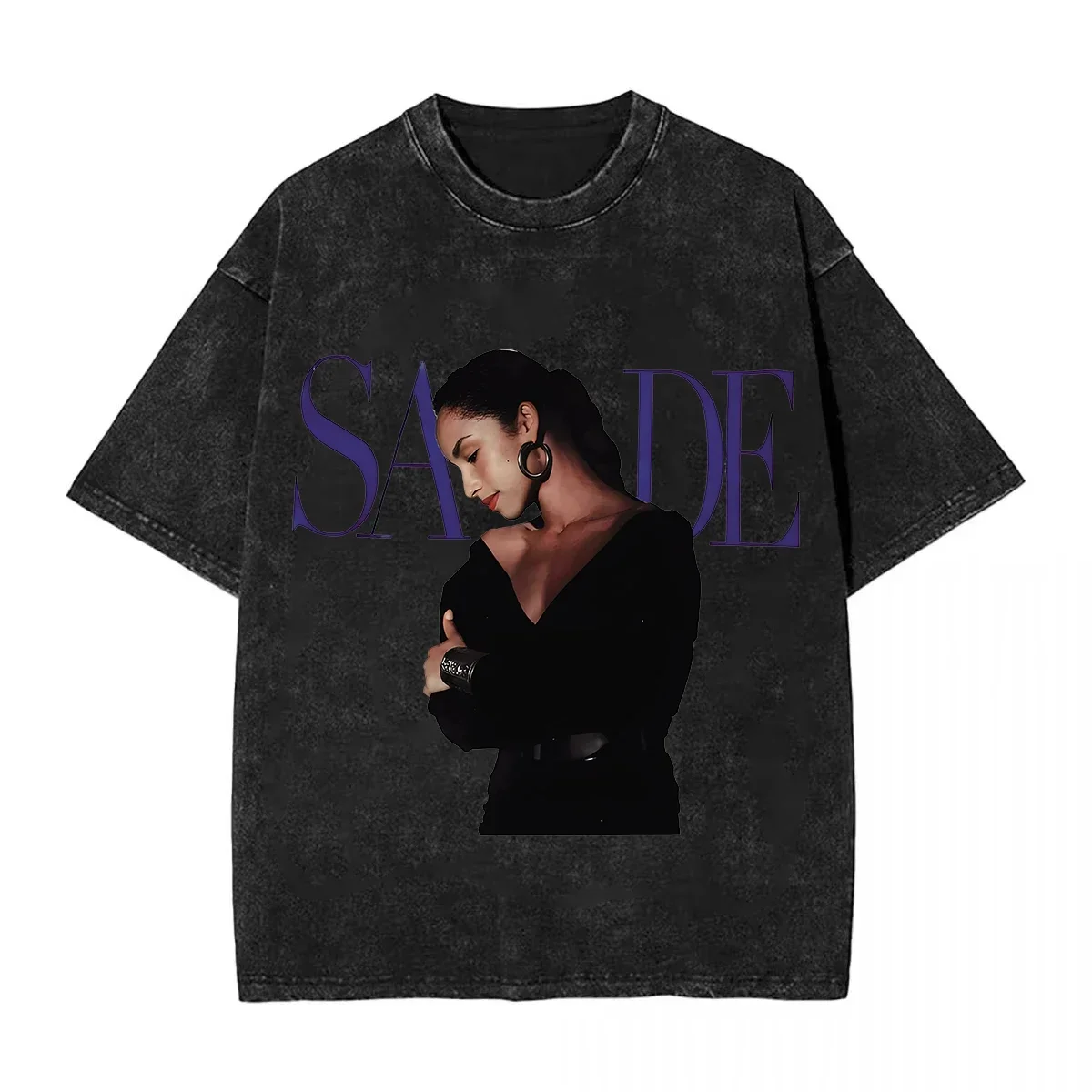 SADE Y2K خمر Harajuku الشارع الشهير المتضخم غسلها تي شيرت القوطي عادية فضفاض الهيب هوب أفضل الرجال النساء المحملة ريال كازا نادي التنس #1