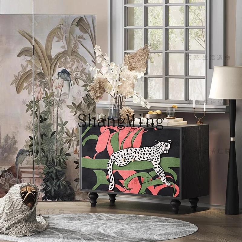 

CL retro entrance modern light luxury home restaurant dining side aisle decoration bedroom storage cabinet