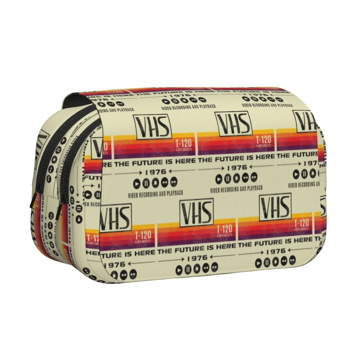 VHS The Future Is Here 1976 Worn Out Lts Pencil Case Pencil Pouch Hard Shell Leather Pen Box Pencil Bag for Boy Girl School