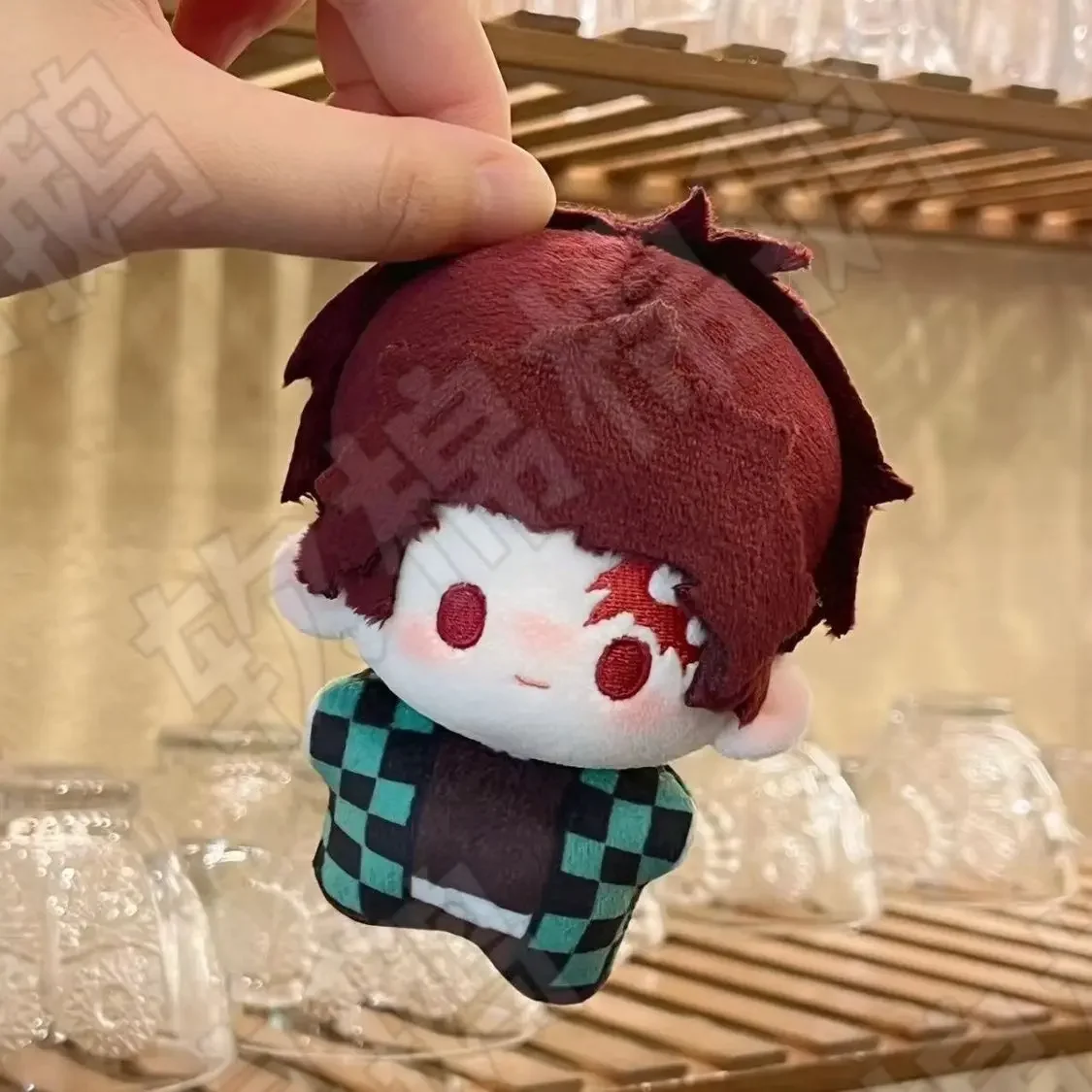 

10cm Anime Game Role Kamado Tanjirou Cotton Body Cosplay Mini Plush Pendant Keychain Bag Hangings Mascot Dango Xmas Gift