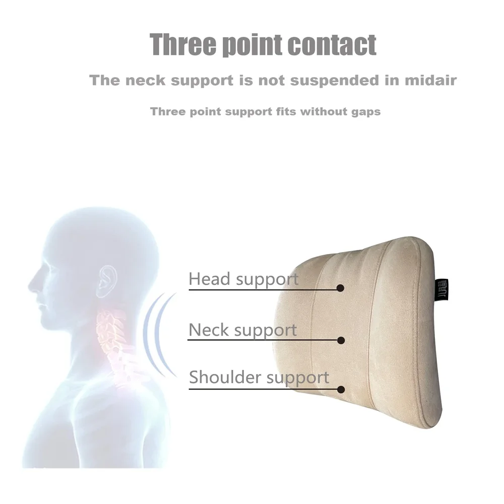 Universal Breathable Car Seat Headrest Car Neck Pillow Suede Fabric Car Neck Headrest Pillow Car Seat Pillow Memory Rest