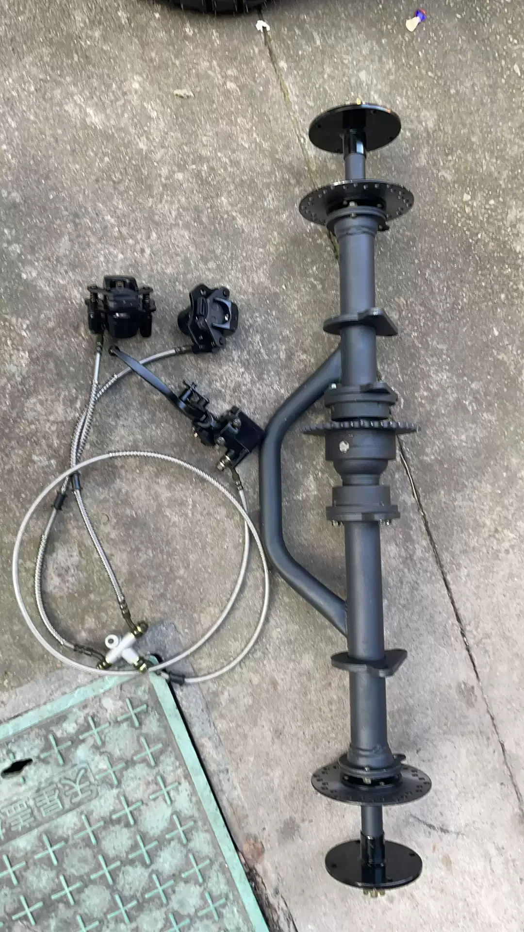 Chain drive differential rear axle double disc brake 81CM/100CM four-wheel motorcycle beach car kart modification accessories