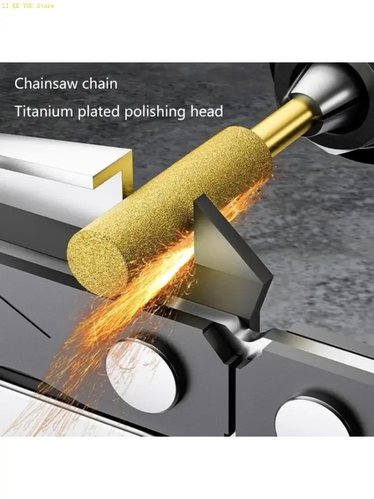 W3JE 12pcs Diamantine Burrs Grinding Stone Head Suitable for Chainsaw Chain Electric File with High Efficiency and Durability