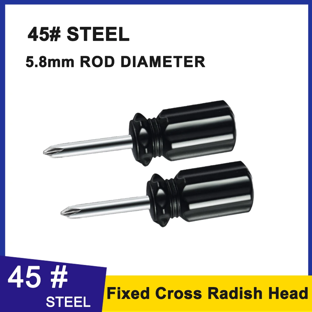 No.45 Steel Quenched with Magnetic 8 Cm Long Radish Head Fixed Cross Screwdriver with Diameter of 5.8mm Length 36mm