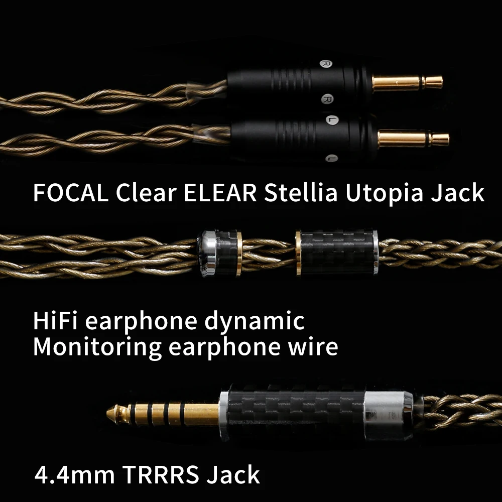 Однокристальный медный кабель для наушников yatnarn 6N XLR 2,5 4,4 мм 2 м 3 м сбалансированное обновление для фокусного сотового телефона/Clear/Elear/Elex/Elegia