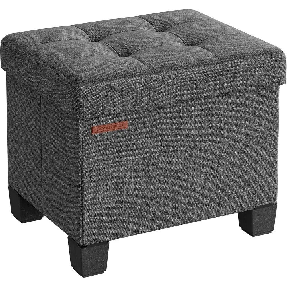 

Storage Ottoman, Small Ottoman Foot Rest with Legs, 12.6 x 15.7 x 13.2 Inches Foot Stool, Load up to 660 lb, for Living Room, Be