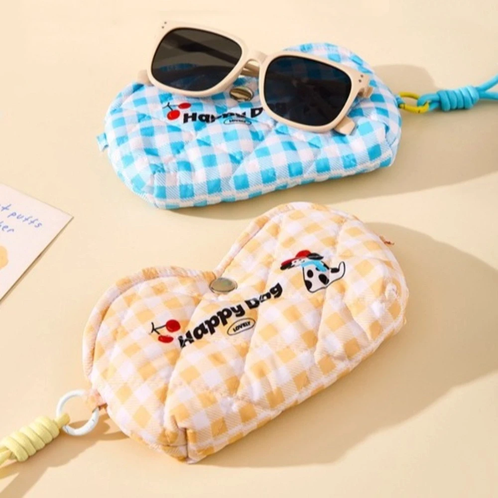 

Cotton Padded Soft Shell Eyeglass Case Korean Style Pressure Resistant Cartoon Eyeglasses Case Lightweight Eyewear Pouch