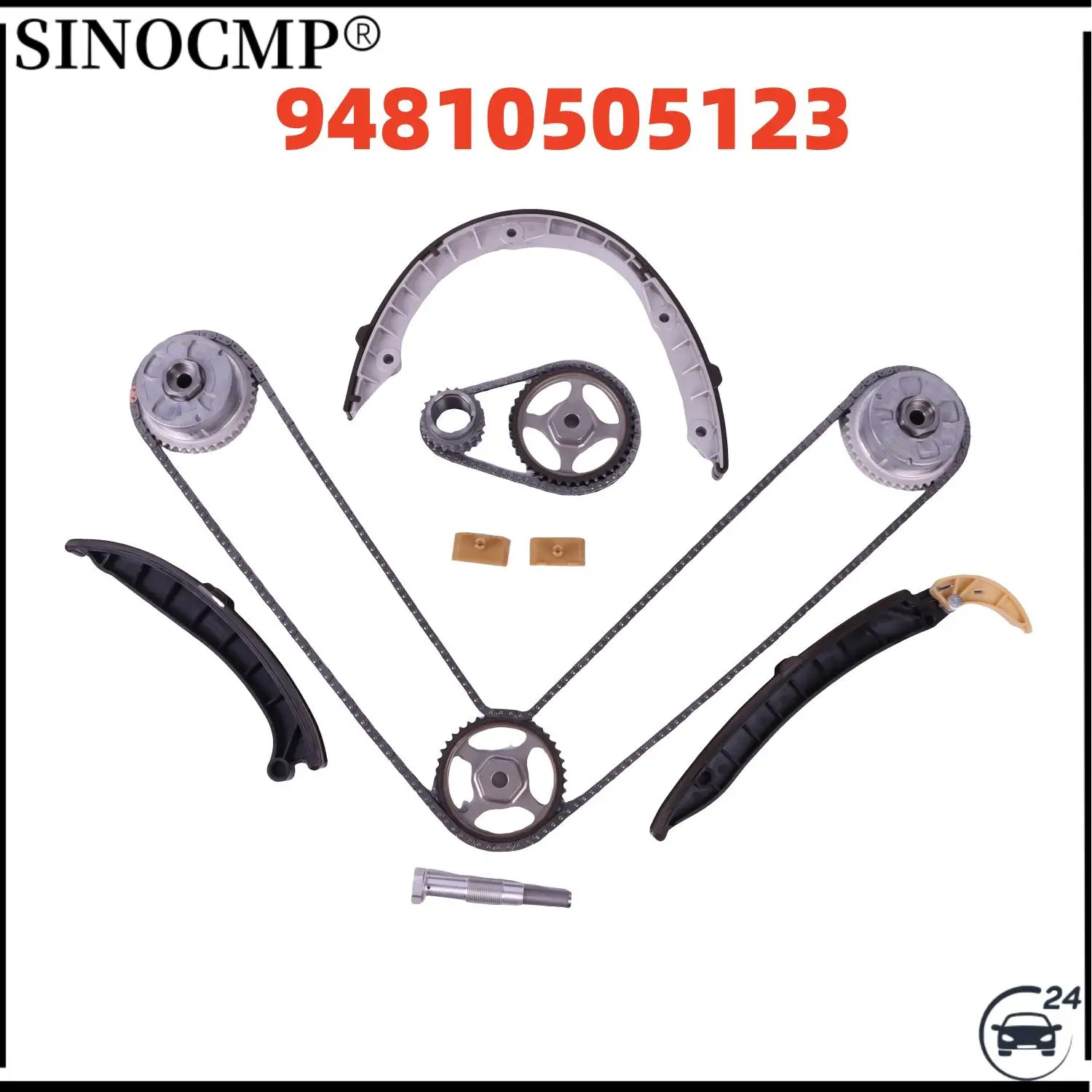 

94810505123 Комплект цепи ГРМ автомобильного распределительного вала с деталями регулятора распределительного вала заменяет Cayenne 957 958 Panamera 970 2008-2016 4,8