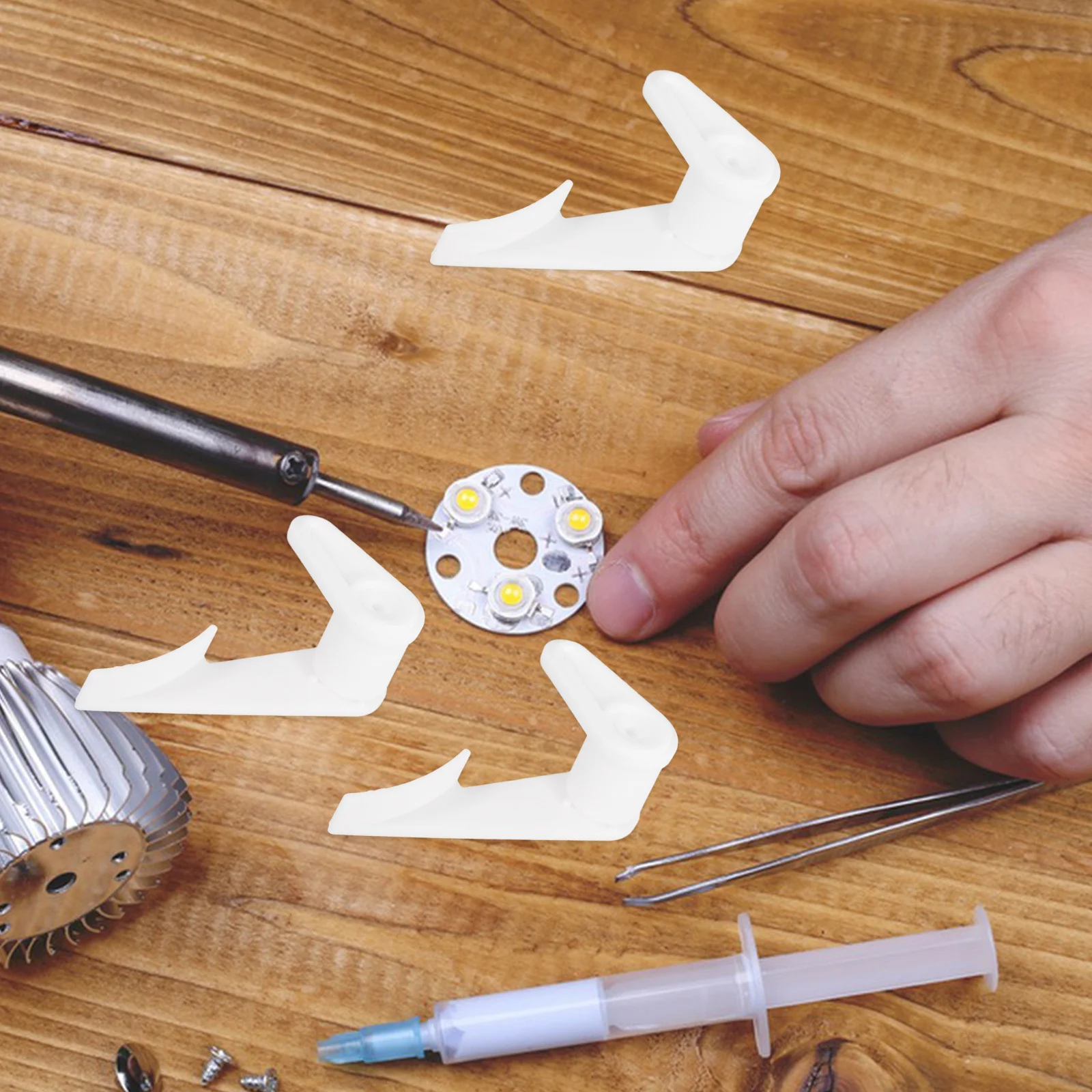 

10 шт., зажим для держателя абажура на скрытом монтаже, материалы для абажура, простой в установке зажим для держателя абажура