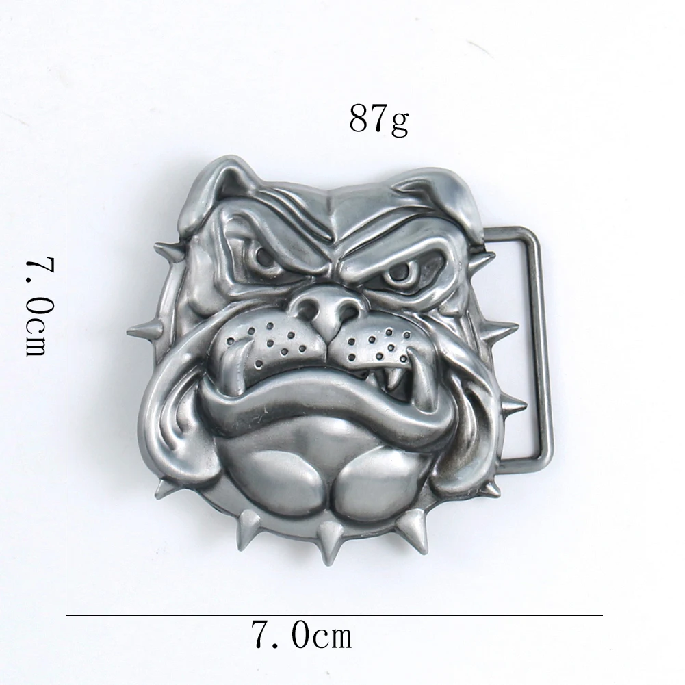 Bulldog Belt Buckle Pin Clip 3D Pet Fierce Dog Western Cowboy Waistband Buckle Handmade Animal Men's Jeans Accessories Ornament