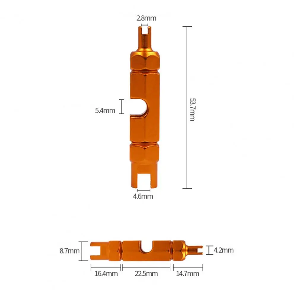 Многофункциональный ключ для снятия клапанов, прочный алюминиевый сплав, американский инструмент с сердечником клапана, французский ключ для клапанов, велосипедные аксессуары