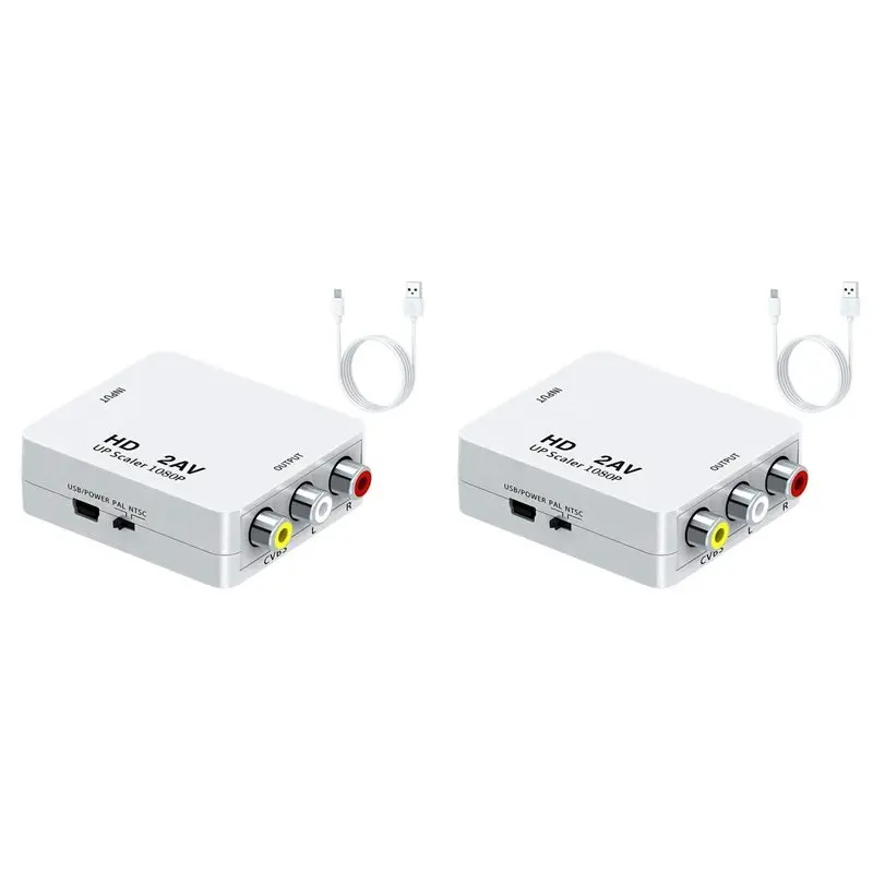

【DIGITAL GADGET】2X 1080P HD To Av Converter Computer Projection To Tv Adapter For HD Signal Products Connecting Av Signal Produc
