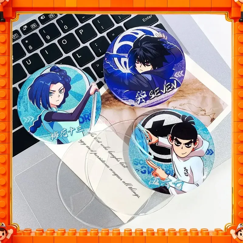 NEW Scissor Seven Merch: 75mm Double Sparkle Badge Pins Set Blind